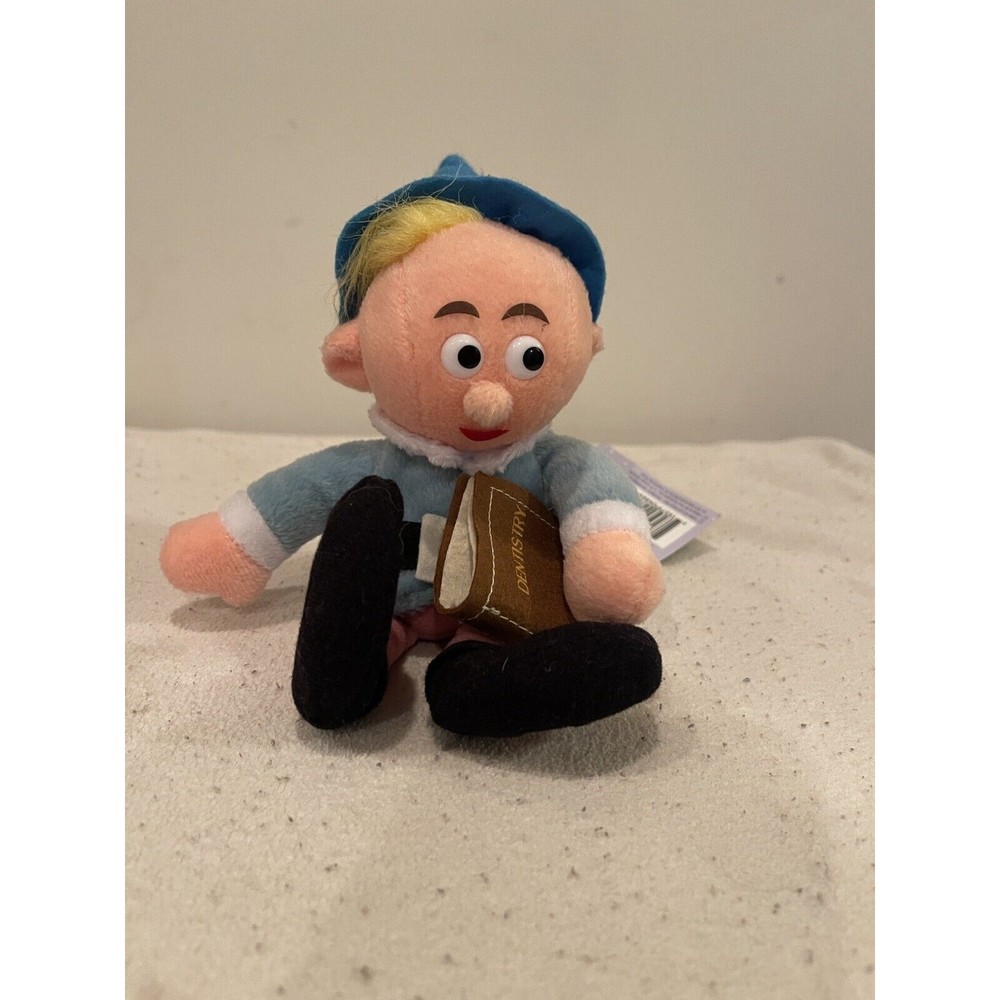 Rudolph Misfit Toys Herbie the Elf With Book Plush Doll Stuffins 1998 NWT